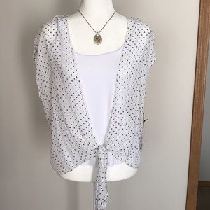 Bailey/44 polka dot blouse w/white tank